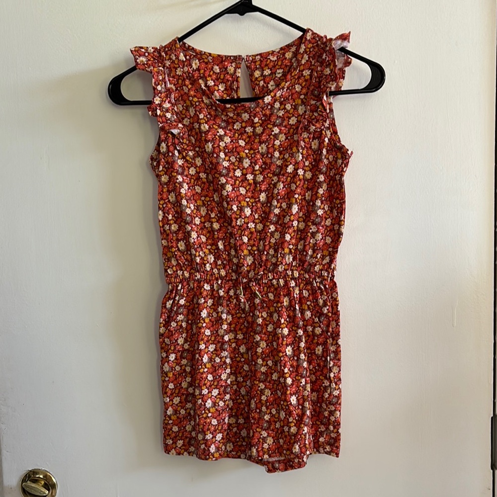 Floral Sleeveless Girls Romper